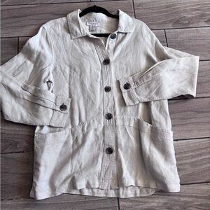 Martha Stewart Cream Button-Up Jacket